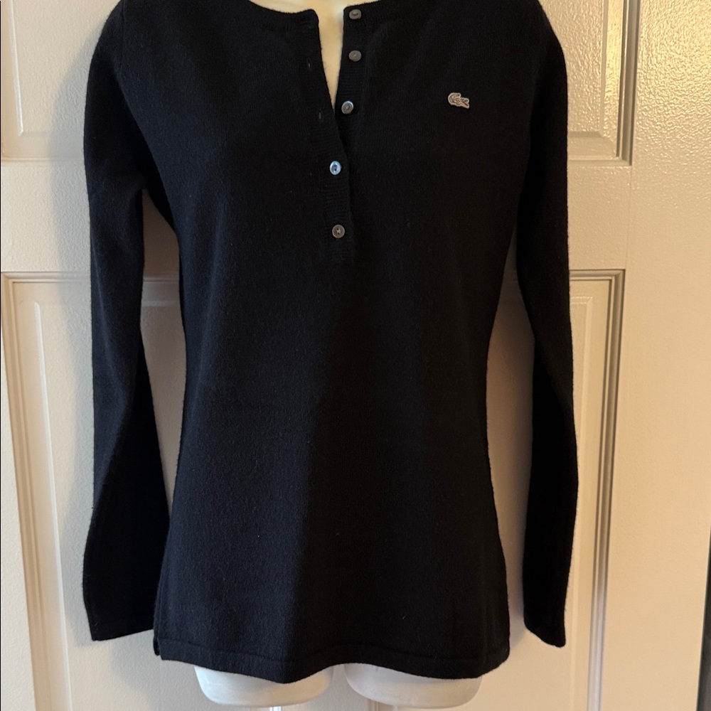 Lacoste Women's Black Button Down Shirt
